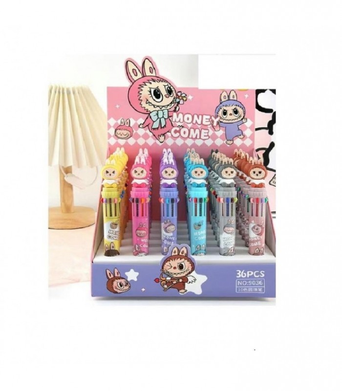 BOLIGRAFO 10 COLORES LABUBU 9036