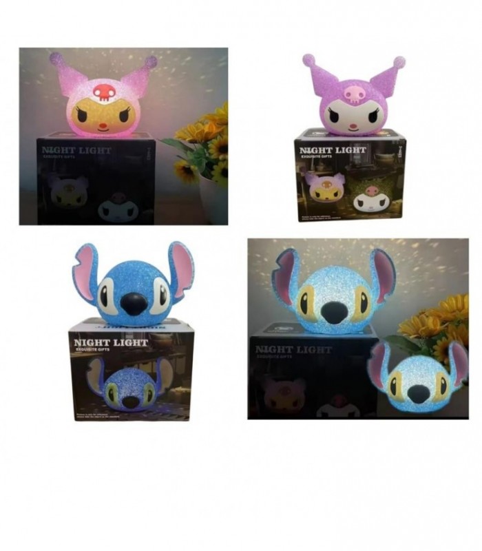 VELADOR CABEZA A PILA KUROMI-STITCH 141281