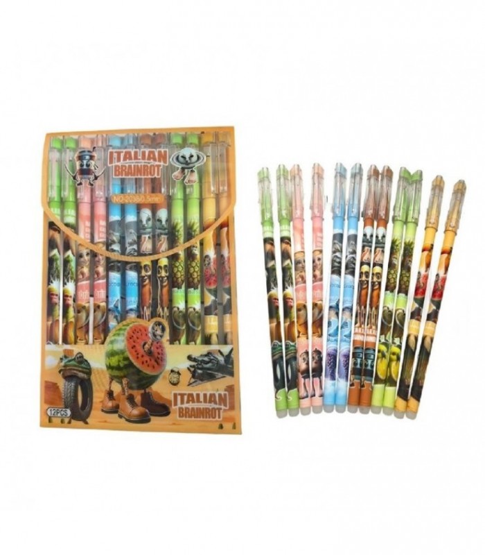 BOLIGRAFO 12PCS TRALALERO BRAINROT 2038