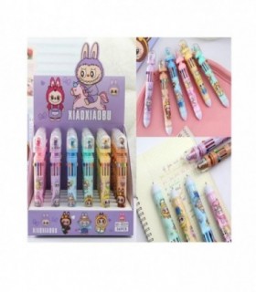 BOLIGRAFO 10 COLORES 8009 LABUBU