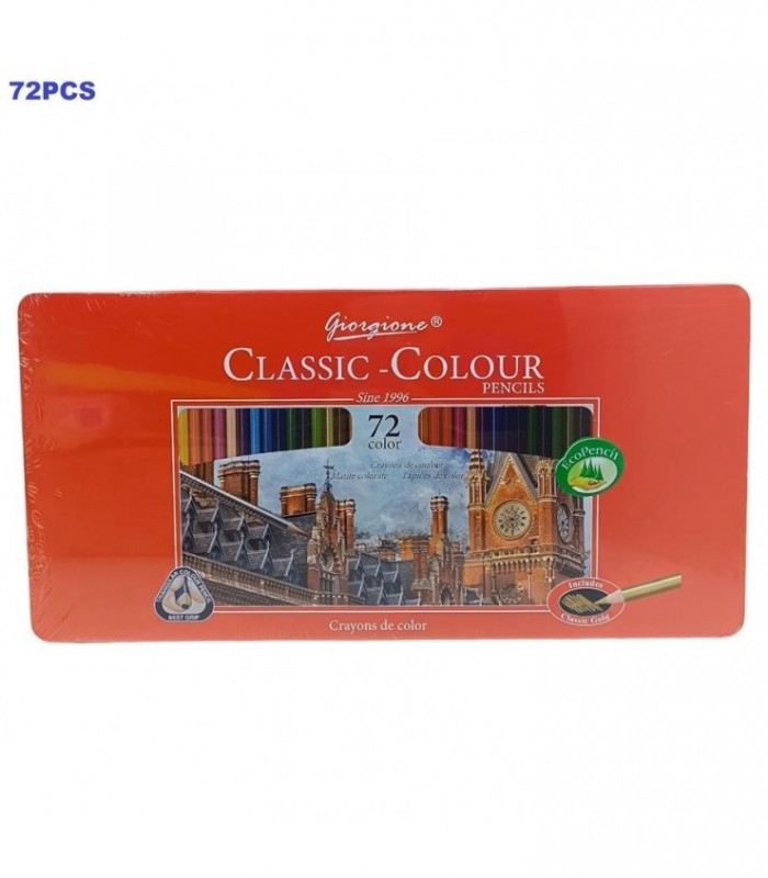 LAPIZ DE COLOR 72PCS LATA GIORGIONE G-MT-72