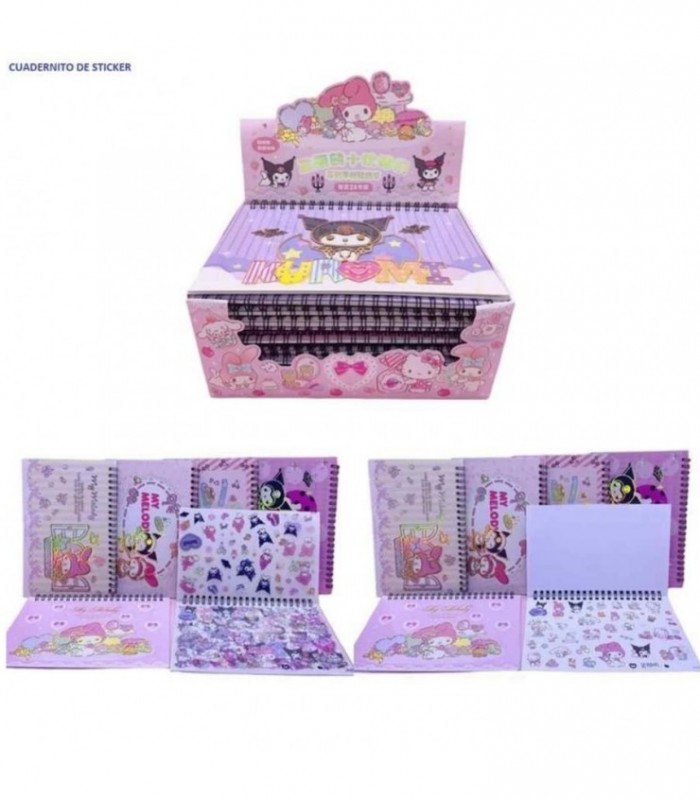 ADESIVO CUADERNITO KUROMI-MELO-CINNA SL03-003