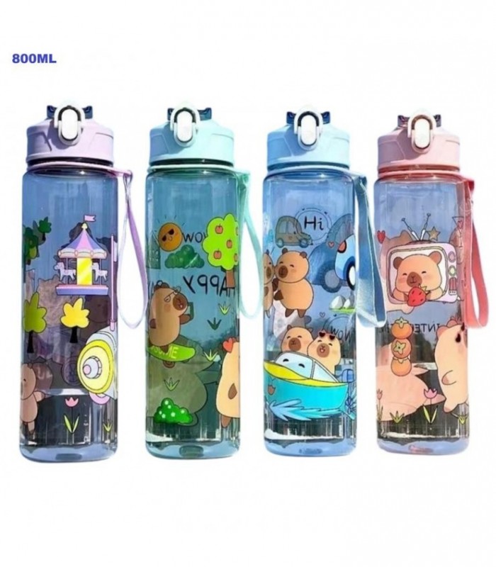 GARRAFA 800ML PLAST.CAPYBARA 4D 141439
