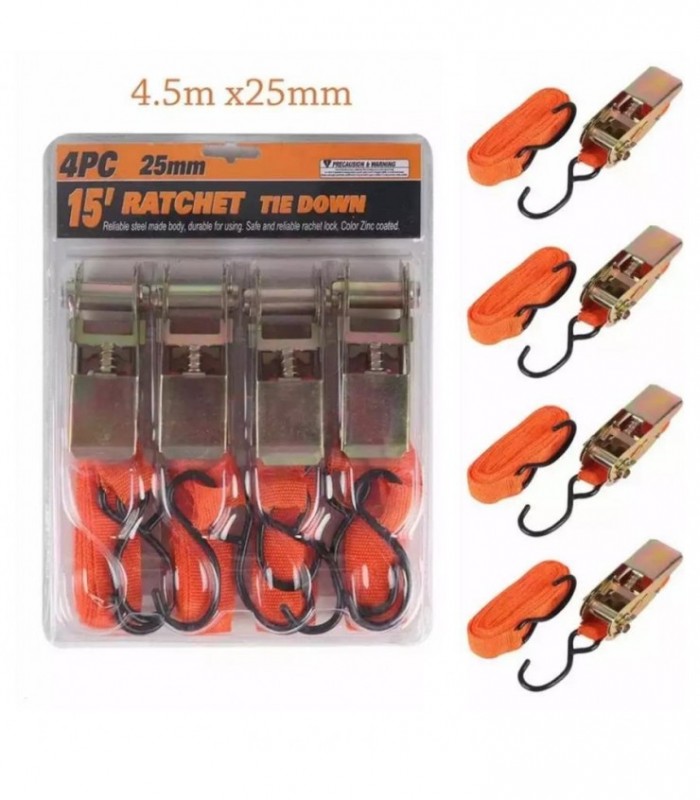 KIT CATRACA DE 25MM 4PCS  RATCHET