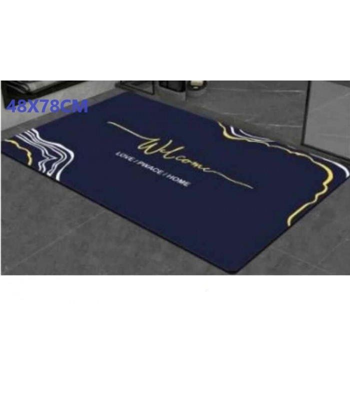 TAPETE WELCOME 48X78CM NEGRO 134179