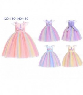 VESTIDO UNICORNIO TUL ARCO IRIS 134688