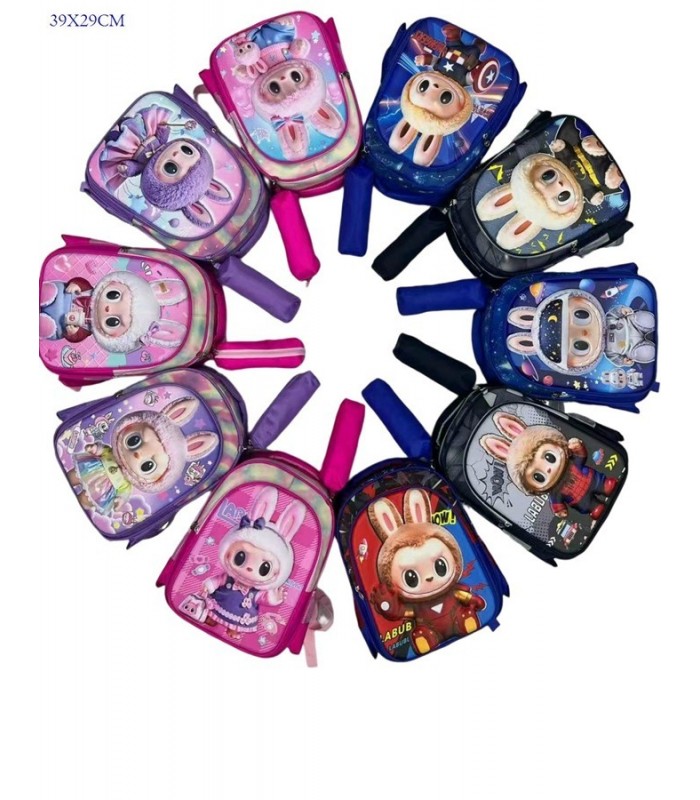 MOCHILA C-CARTUCHERA 2PCS 39X-29CM 6C LABUBU 14089