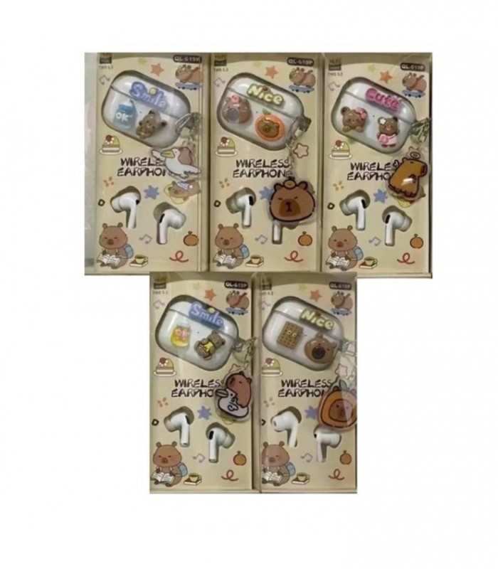 AURICULAR CAPYBARA BT.C-ESTUCHE QL-619P