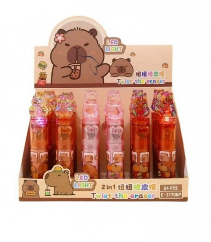 BORRADOR CAPYBARA RETRACTIL E-3170KP CON LUZ