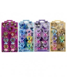 SELLO KIT.6PCS CORAZ.CAPYBARA-STITCH-LABUBU QL-333