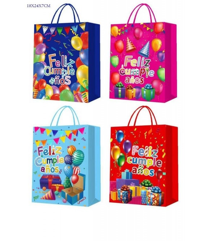 BOLSA DE REGALO FELIZ CUMPLE PEQ.4C SR39