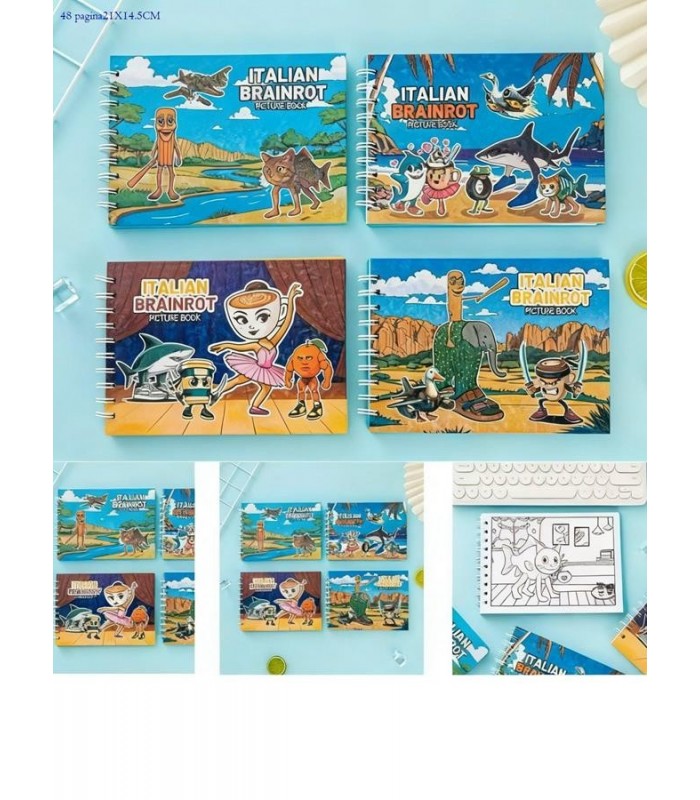 CUADERNO P-PINTAR 15X21 48HJ TRALALA BRAINROT SH-T