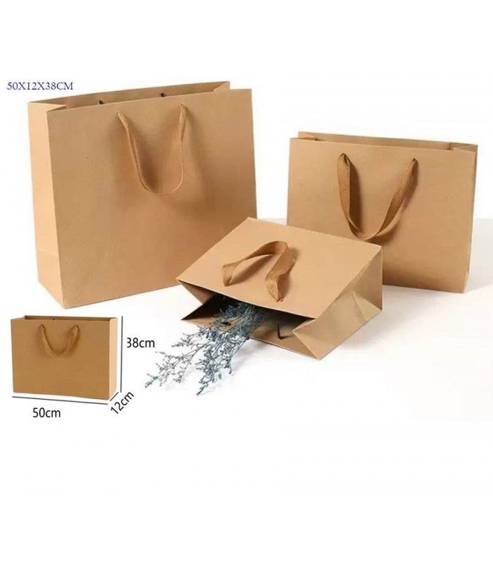 BOLSA DE REGALO 50X12X38 PAPEL MADERA 144022