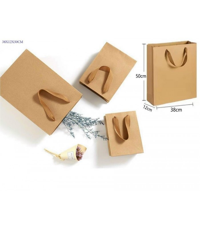 BOLSA DE REGALO 38X12X50 PAPEL MADERA 144020