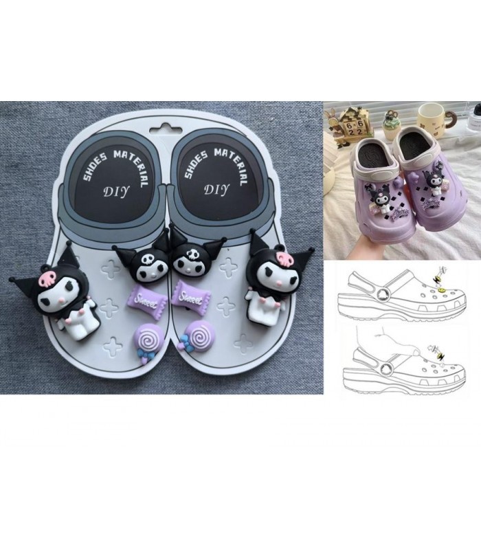 ACCESORIOS P-CROCK 8PCS KUROMI PINERS 143826