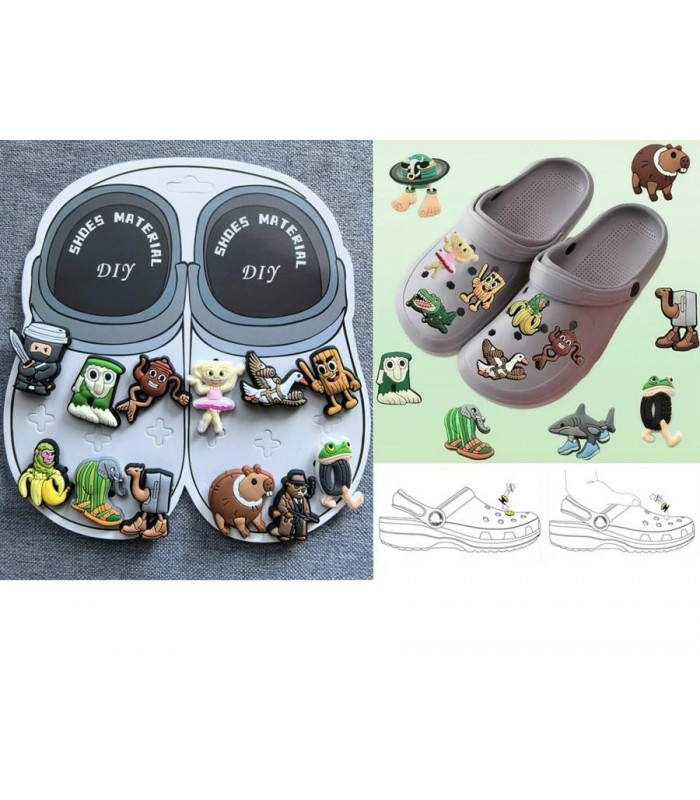 ACCESORIOS P-CROCK 12PCS TRALALA BRAINROT 143824