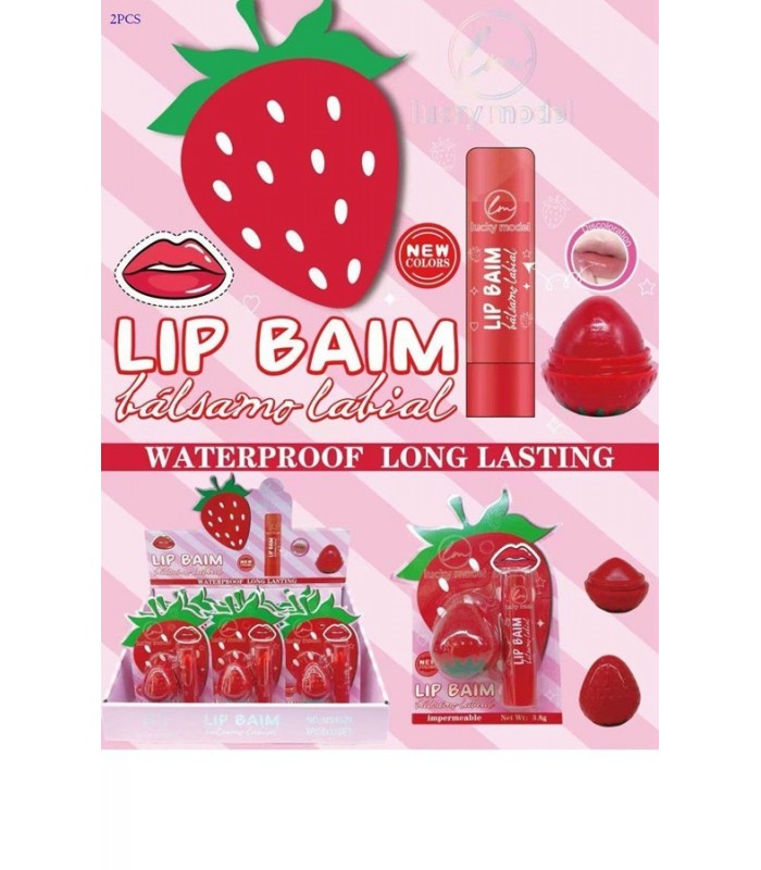 BALSAMO LABIAL 2PCS FRUTILLA CART.MS9029