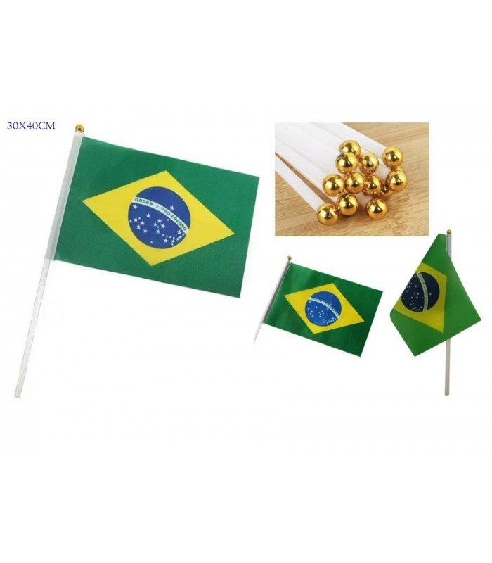 BANDERA BRASIL C-PALO 30X45CM 144258