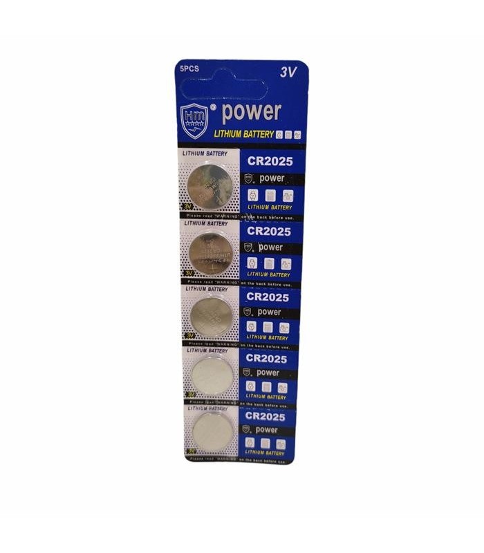 BATERIA CR2025 5PCS LTHIUM CART 93034-2025