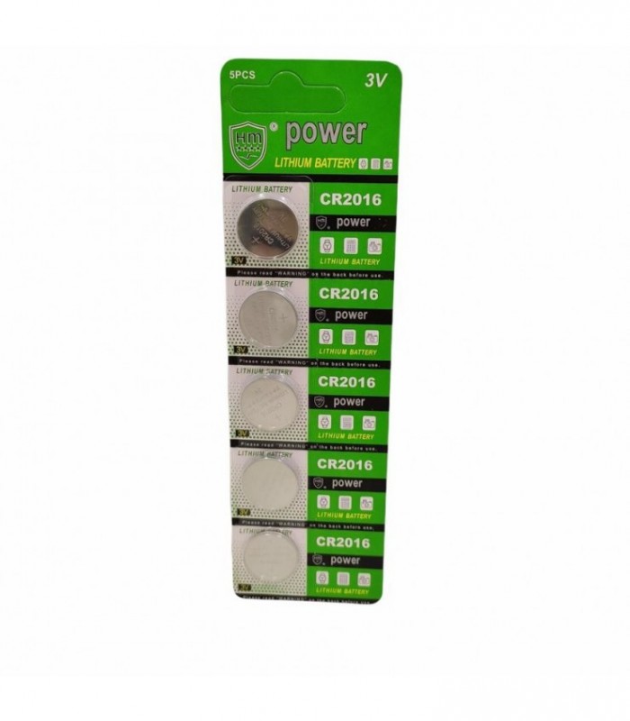 BATERIA CR2016 5PCS LITHUM CART 93034-2016