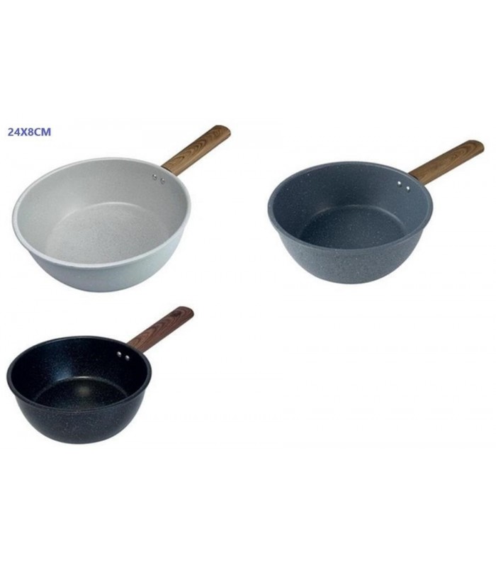 SARTEN 24X8CM NEGRO-CELESTE 135298