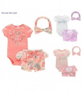 CONJ.3PCS BEBE NENA BODY-SHORT 3M-12M 139328