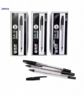 BOLIGRAFO 0.7MM 20PCS NEGRO 139727