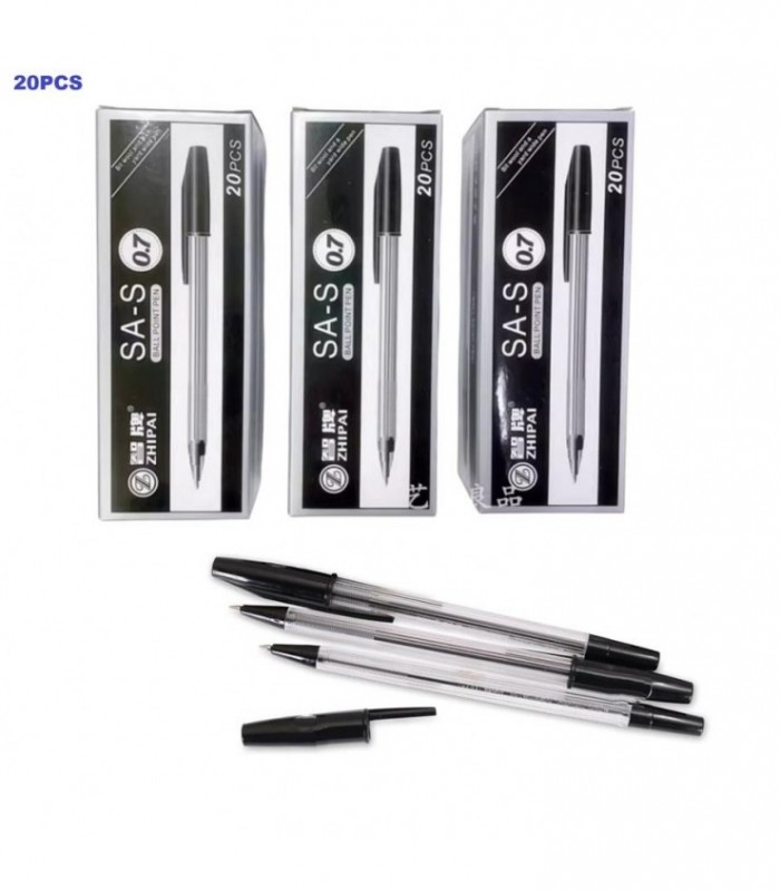 BOLIGRAFO 0.7MM 20PCS NEGRO 139727
