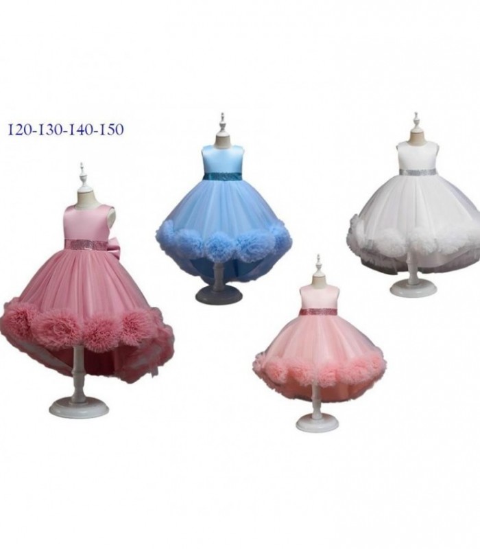 VESTIDO INF.C-MOÑO FLOR TUL 4C 142662