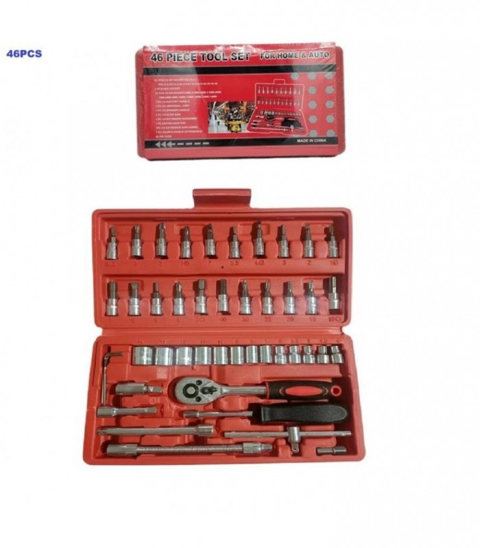 HERRAMIENTA 46PCS MAL.ROJO TOOL 143310