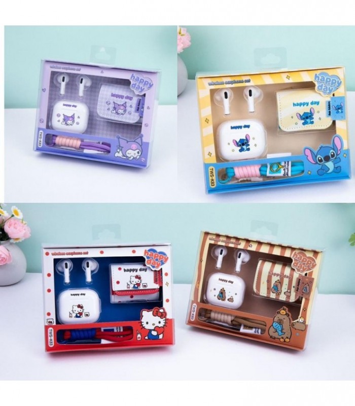 AURICULAR USB C-BILLETERA-LLAVERO 3PCS 143492