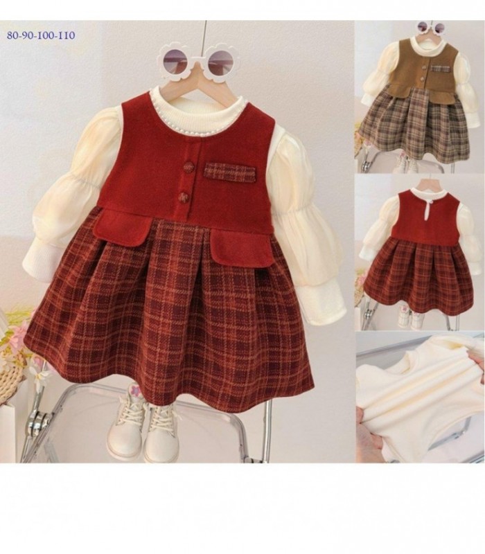 VESTIDO C-BLUSA 2PCS 80A110 CUADRILLE 144779