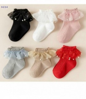MEDIA BEBE 1PC 0-2 2-4 6C LISO PERLAS 144383