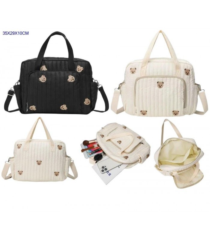 BOLSA DE BEBE 35X29X10CM 2C OSO 145234