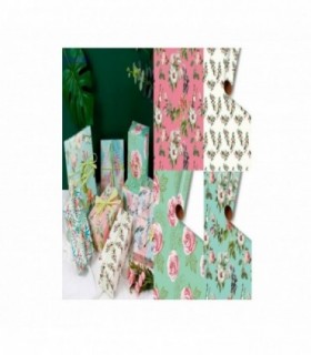 PAPEL DE REGALO 6PCS 70X50CM FLOREADO 145304