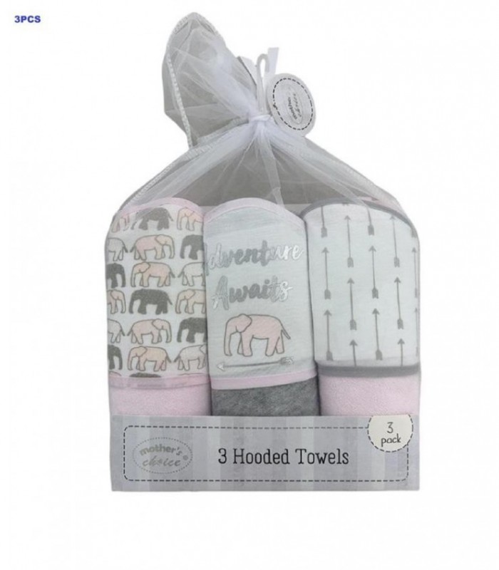 TOALLA DE BEBE 3PCS NENA  66X76CM 145299