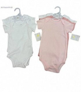 CONJ.3PCS BEBE BODY BLANCO-ROSA 0-3A9-12 145283