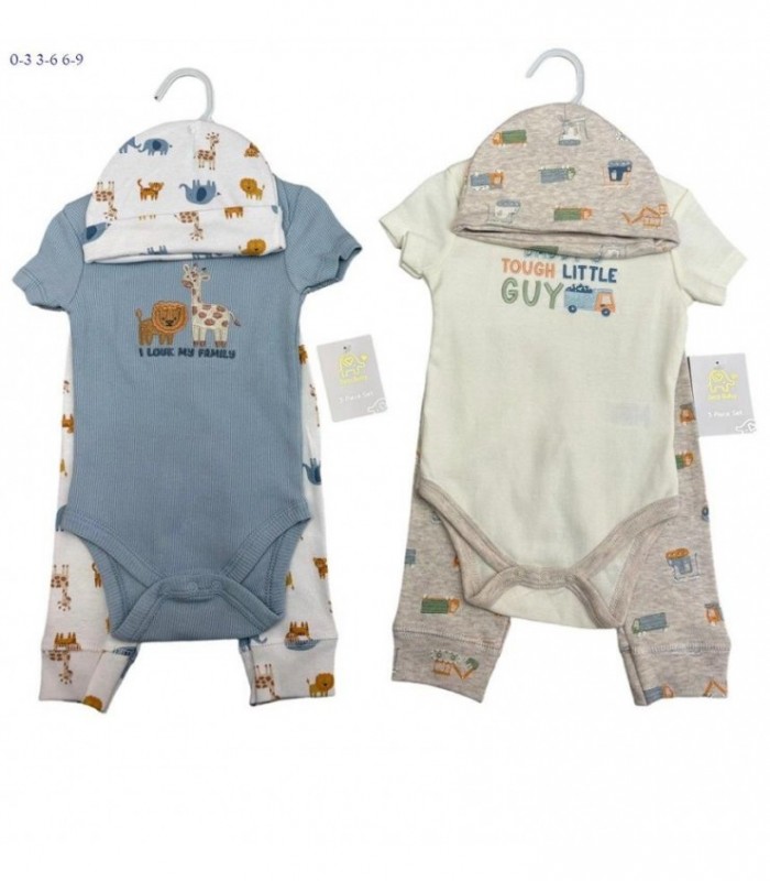 KIT.DE BEBE 3PCS 0-3 3-6 6-9 NENE 145281