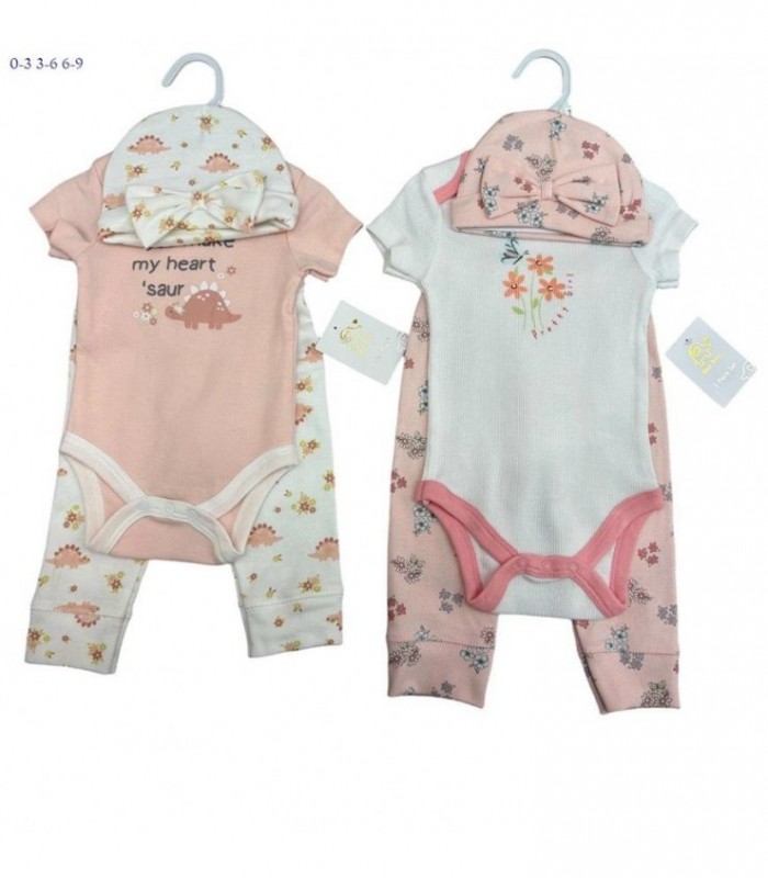 KIT.DE BEBE 3PCS 0-3 3-6 6-9 NENA 145280