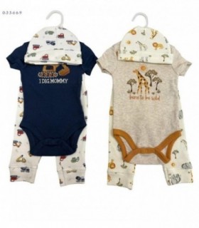 KIT.DE BEBE 3PCS 0-3 3-6 6-9 NENE 145279