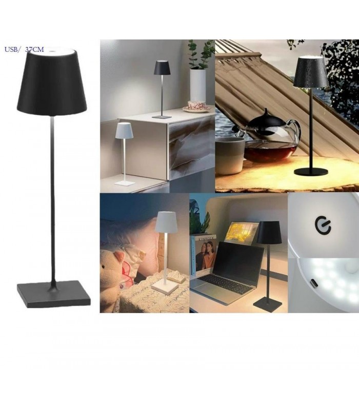 VELADOR LED 37CM  USB BLAN-NEG 145269