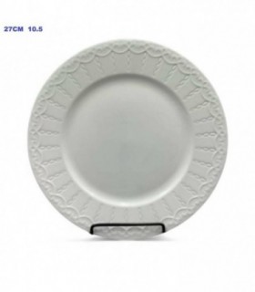 PLATO PORCELA PLAYO 27CM 10.5 BLANCO 145208
