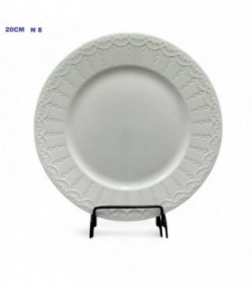 PLATO PORCELANA PLAYO 20CM 8 BLANCO 145207