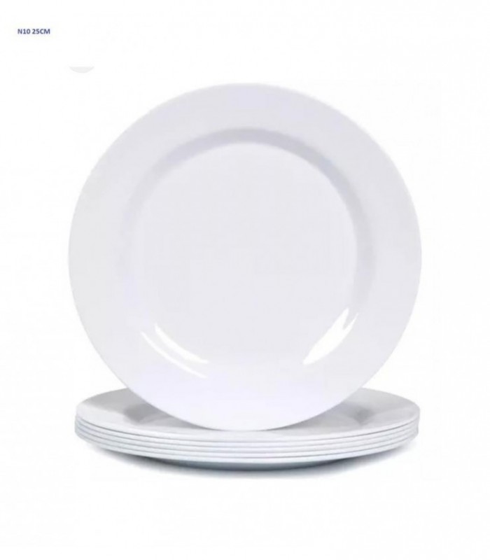 PLATO MELAMINA PLAYO N10 25CM BLANCO 138007