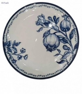 PLATO PORCELANA 10.5INCH 27CM AZUL FLOR 145204
