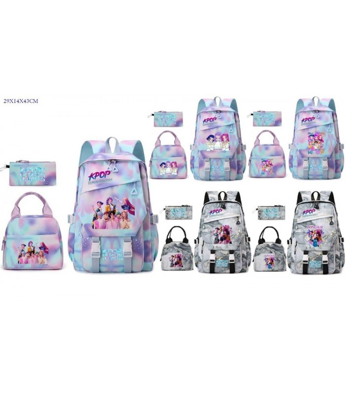 MOCHILA 3PCS 29X14X43CM KPOP DEMON UNTERS 145085