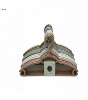 PERCHA 5PCS PLAST.HANGERS 4C 8039