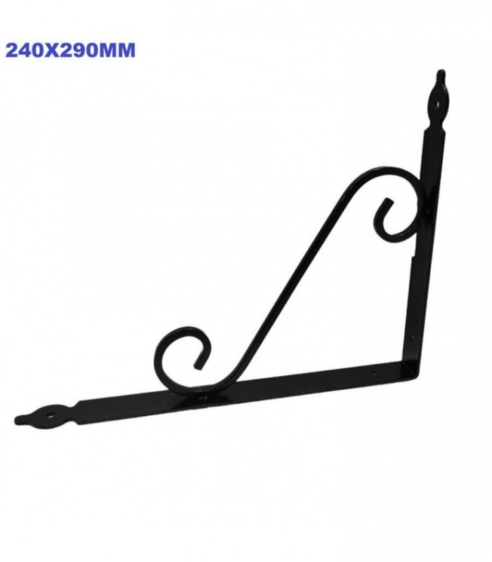 SOPORTE P-PARED METAL NEGRO 240X290MM