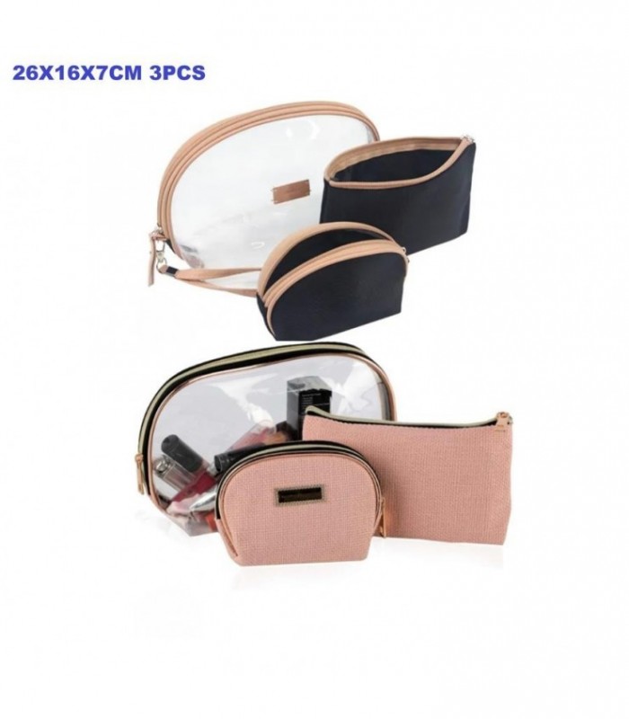 NECECER 3PCS TRANSP.26X16X7CM 138202