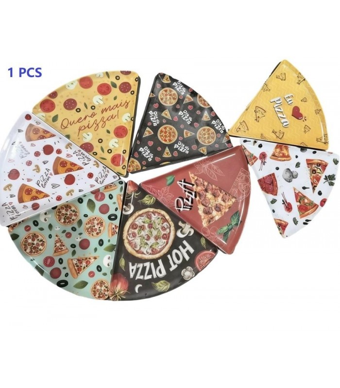 PLATO MELAMINA P-PIZZA 6C TRIANGULO 144169
